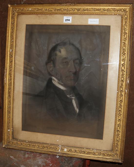 Pastel portrait of a Gent
